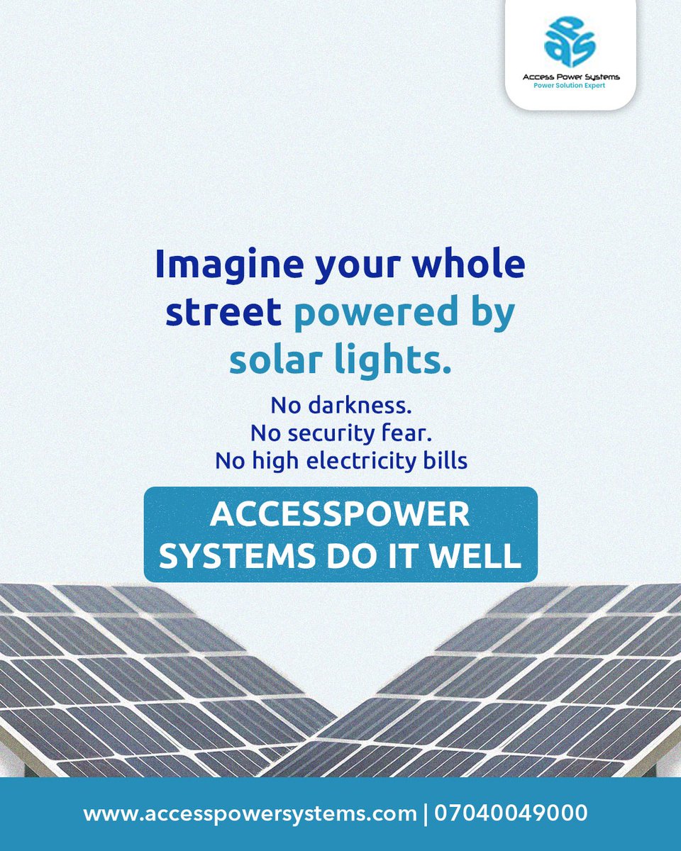 accesspower_sys's tweet image. Stop paying more for less power. Solar gives you control, and we deliver it right. From quality solar panels, inverters to batteries and professional servicing . We ensure energy works for you, not against you. 

Send a DM for free consultation. 

#AccessPowerSystems #solarpanels