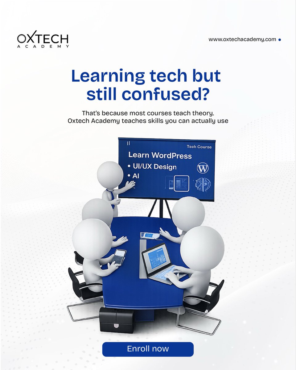 OxtechAcademy's tweet photo. If you’ve been studying but nothing feels clear yet, it just might be your approach.

Real progress comes from practical training, not just information.

Join Oxtech Academy today to get the right training you need!
#oxtechacademy #learntech https://t.co/eacf7WQVCZ