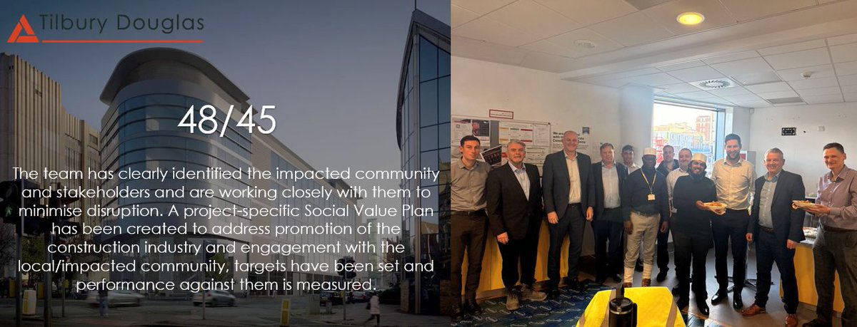 Tilbury_douglas's tweet photo. Our team working on the LSTM Robotics project has achieved an outstanding score of 48/45 under the @CCScheme. This exceptional result reflects the team’s commitment to raising standards and embedding best practice throughout every stage of delivery!

#ConsiderateConstructors https://t.co/sx4Rodtnf2