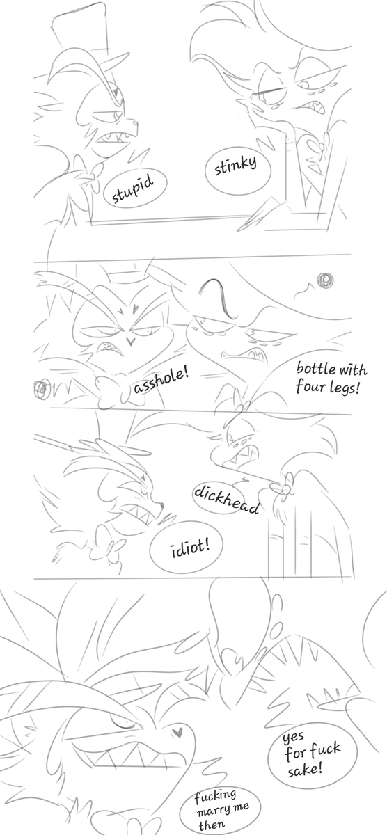 Prova1234x's tweet photo. This is the strange dream i had tonight 
#huskerdust #huskerdustfanart #HazbinHotel #hazbinhotelcomic #hazbinhotelfanart https://t.co/HqP8T1Dk5J