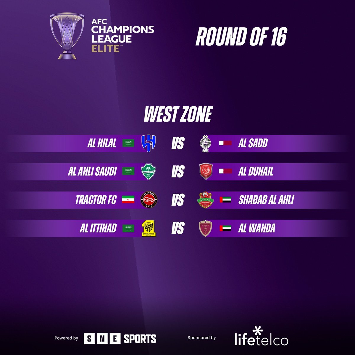 La AFC ha suspendido los partidos de sus campeonatos (Champions League Elite, Champions League 2 y Challenge League) en Oriente Próximo tras los ataques de EE.UU e Israel a Irán y viceversa.

Los partidos afectados, que se iban a disputar hoy y el 9 de marzo, son estos 👇