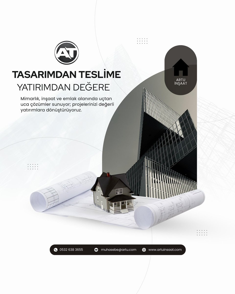 🏗️ Tasarımından teslimine, yatırımınız emin ellerde.
Mimarlık, inşaat ve emlak alanında uçtan uca çözümler sunarak projelerinizi sadece hayata geçirmekle kalmıyor, aynı zamanda değerli yatırımlara dönüştürüyoruz.
#Artuİnşaat
#İstanbulİnşaat
#Mimarlık
#GayrimenkulYatırım