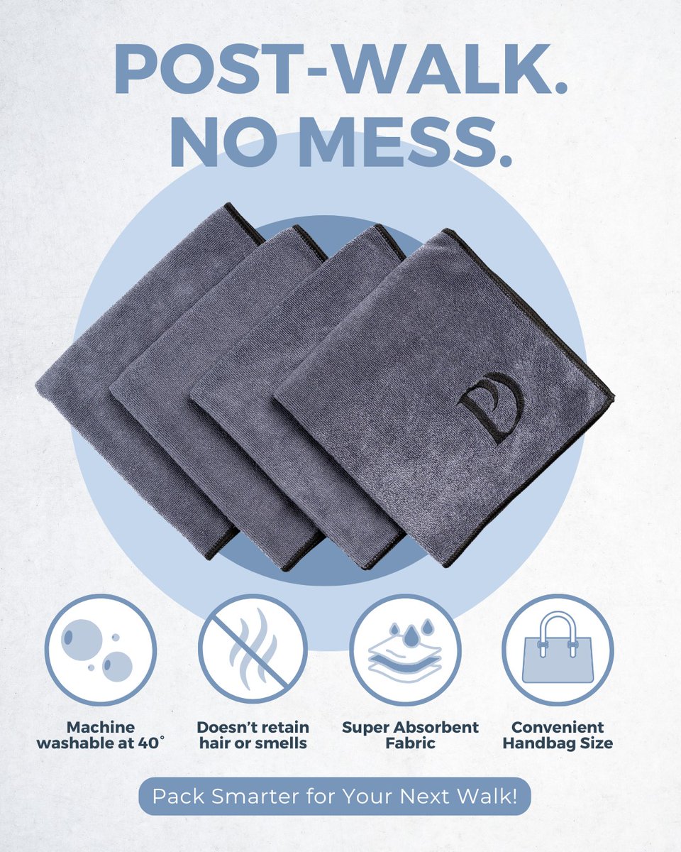 PawdawofLondon's tweet image. Mud happens. Seats don’t have to 🐾
Our Luxury Paw Towels = compact, super absorbent &amp;amp; soft on sensitive paws.
No more muddy car chaos 🚗✨
#PawdawOfLondon #DogWalkEssentials #TravelWithDogs #DogOwnersUK #MuddyPawsNoMore