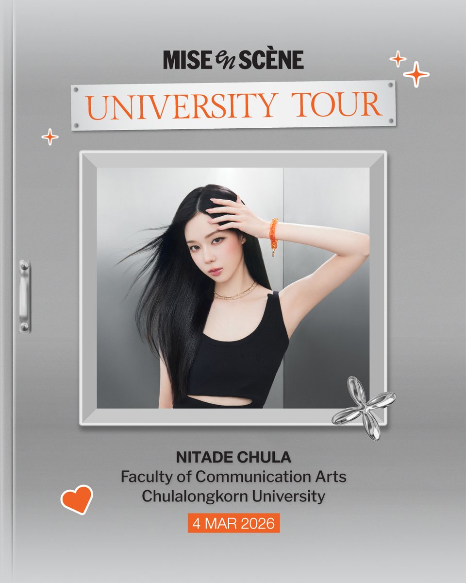 miseensceneTH's tweet photo. Queens don’t quit! เตรียมพบกับ Shine Your Scene University Tour 🙌
📅วัน��ี่ 4 มี.ค. 69 I เวลา 10.00 น. - 14.00 น.
📍สถานที่ NITADE | CHULA
ชวนเพื่อนๆ มาเล่นเกม ลุ้นรับของรางวัลจาก MISE en SCÈNE กัน! เพื่อนๆ คณะอื่นก็มาจอยกันได้น๊า 🫶🏻
#มีสอองแซน
#MISE_en_SCENÈTH #nitadechula https://t.co/zhERhYxZlK