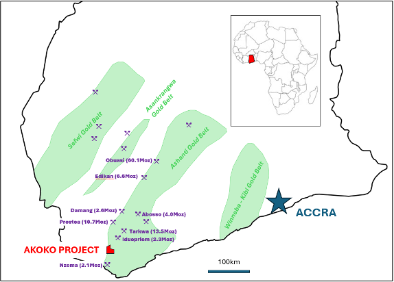 hamakstrategy's tweet photo. #HAMA completed DD on the Akoko Gold Project, Ghana, and will proceed toward acquisition.
252,659oz near-surface resource (non-JORC) on the Ashanti belt.
4,250m RC drilling, metallurgical test work and PEA planned.
Acquisition cost of approx $10 per ounce

https://t.co/5kBTVGnTLV https://t.co/kp0pJxCmJ3