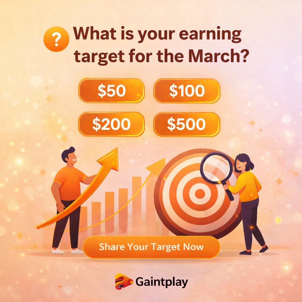 Gaintplaycom's tweet image. 🚀 March is here! What’s your target this month?

$50? $100? Or are you aiming for the big $500? 📈 Let’s set goals and hit them together! 💪

🎯 Share your target and start earning today!

#GoalSetting #EarnWithGaintPlay #MarchGoals #MoneyMindset #GaintPlay