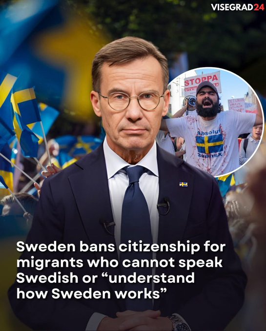Nemanja4252's tweet image. Sweden introduces mandatory Swedish language and society exams for citizenship, effective June 6, 2026, applying even to ongoing applications. Previously, migrants could naturalize without speaking Swedish. #Sweden #CitizenshipTest #IntegrationPolicy #Language #NationalDay