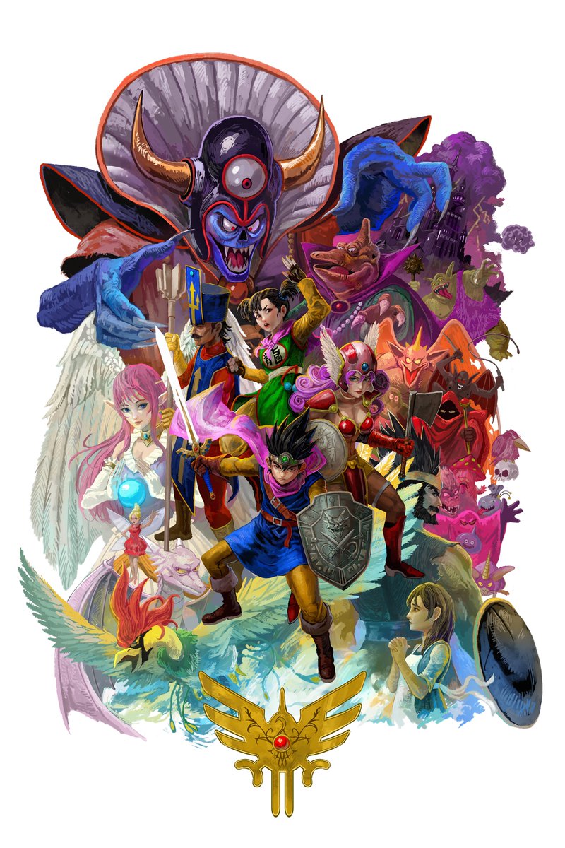 After a month of procrastinating I've finally finished my painting of Dragon Quest 3! I played it over the holidays and fell in love with it so I wanted to do some FanArt which just eventually escalated to becoming a full blown painting lol. I hope y'all enjoy!