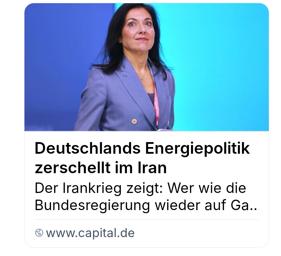 Aus Putins Krieg in der Ukraine nichts gelernt! Und auch der #Iran - Krieg zeigt wieder:

Wer wie <a href="/CDU/">CDU Deutschlands</a> und <a href="/CSU/">CSU</a> weiter auf's Verbrennen und auf Öl und Gas setzt, gefährdet die Zukunft Deutschlands und Europas.

capital.de/wirtschaft-pol…
