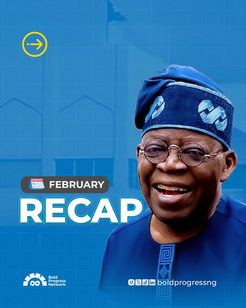 boldprogressNG's tweet photo. February Under President Tinubu 🇳🇬
A month of bold, strategic progress, from unlocking agricultural exports and strengthening fiscal stability to accelerating power sector reforms and boosting investor confidence.
#BoldProgress
#RenewedHope
#PBAT https://t.co/JUjihnqpNa