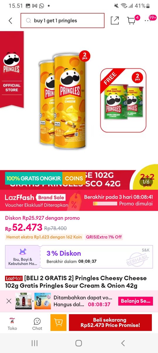 Nyari Hampers Murah buat kirim ke keluarga pas lebaran nanti ternyata gampang banget, tinggal buka Lazada 3.3 Ramadan Mega Sale langsung kalap liat diskonnya 😭✨

lazada.co.id/products/i1881…