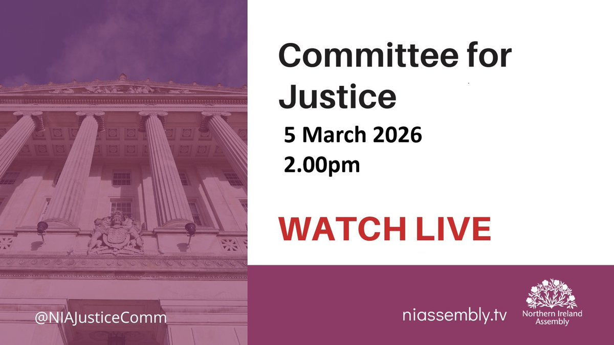 Northern Ireland Assembly Justice Committee tweet media