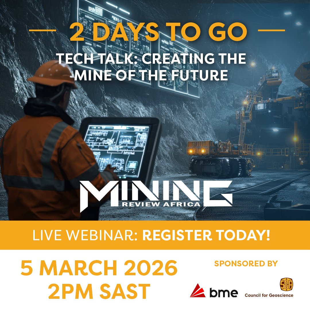 MiningReview's tweet photo. 2 DAYS TO GO

Mining Review Africa presents:
Tech Talk – Creating the Mine of the Future

05 Mar 2026 | 2–3 PM

Technology is reshaping Africa’s mines. Are you keeping up?

Register now: https://t.co/LPuJ2k2OZh

Seats are limited.

#Mining #TechInMining https://t.co/T1XGr1ZF4k