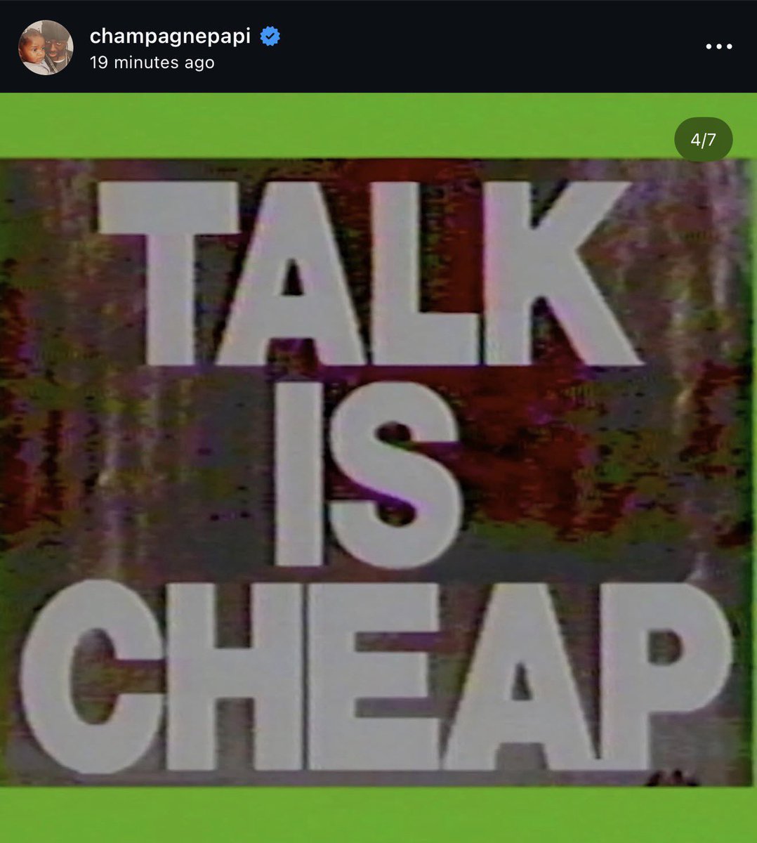 Drake via IG

“What I Was Doing When You Thought I Was Crying”… hmmm

-Drake 3rd March 2026
