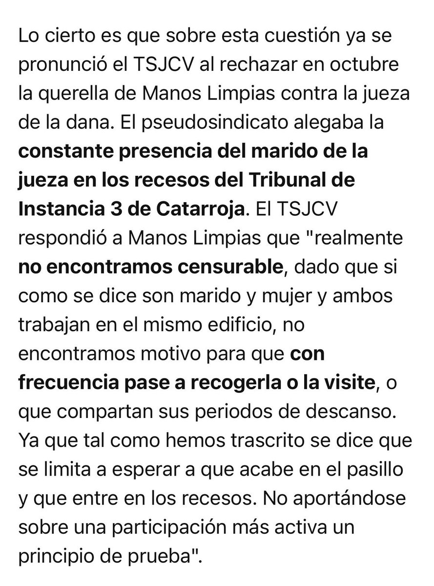 Os cuento esto:

Como os dije, hasta que no tuviera información contrastada, no iba a hablar del tema de la jueza de la Dana y la querella de Rubén Gisbert por unos audios del marido de la jueza.

Lo intuía pero no lo tenía claro, ahora ya sí.
Veamos:

Los audios son de enero o