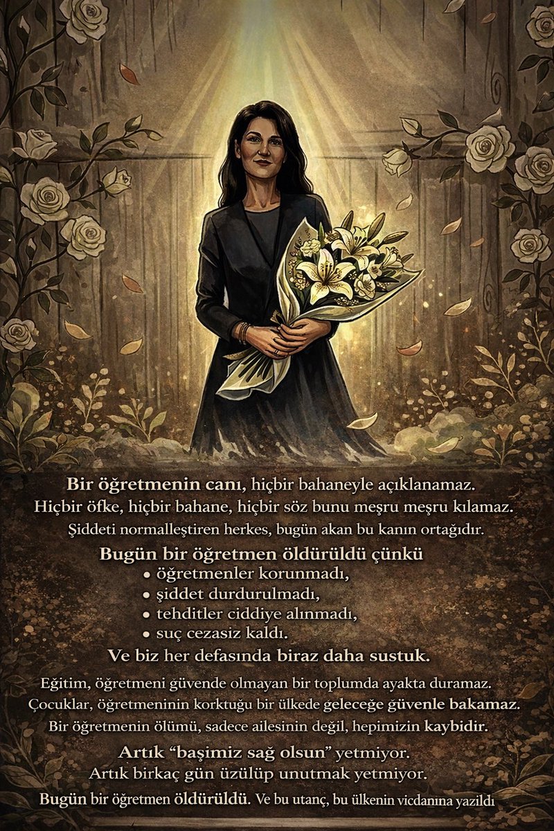ayseglgklk's tweet photo. #ÖğretmenSahipsizDeğildir
#ŞiddeteDur
#ZORBAÇOCUKYETİŞTİRİYORSUNUZ
Bir harf öğretenin kölesi
olunan bir kültürden, öğretmenini katleden bir vicdansızlığa... https://t.co/bivg7h9pTe