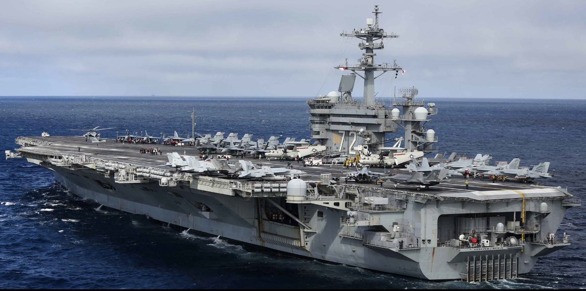 JUST IN: Iran hit the USS Abraham Lincoln with 4 cruise missiles.

Source: Al Arabiya