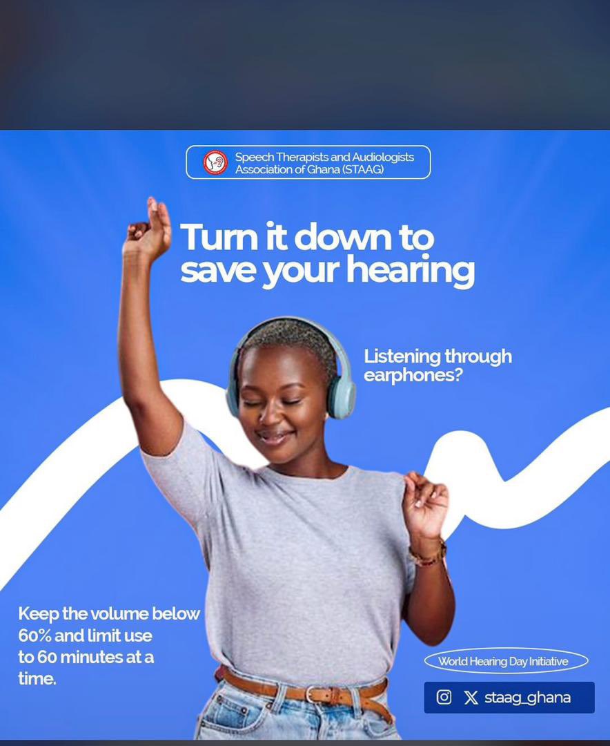 Hi everyone, kindly be cautious with your listening habit. #worldhearingday