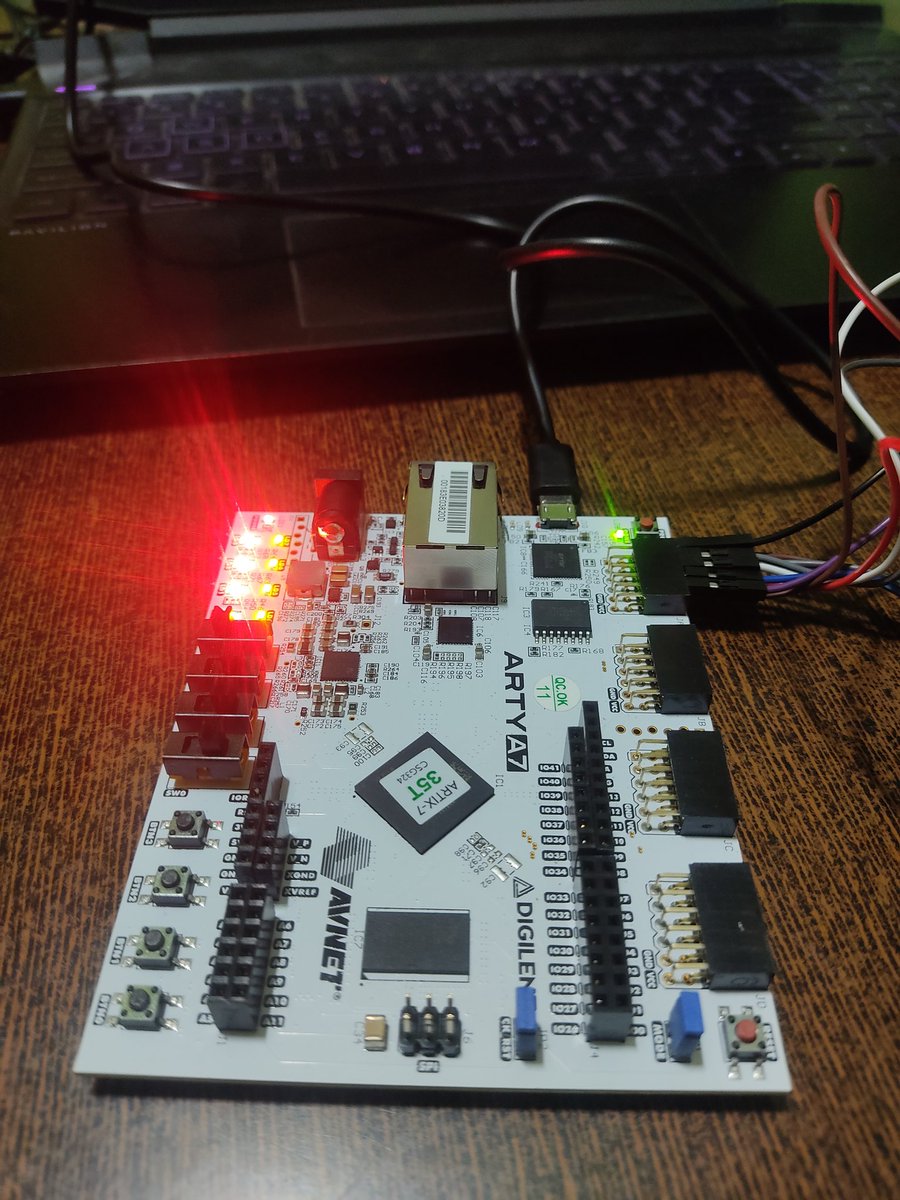 ArpitC20105's tweet photo. Bypassing cloud latency and privacy risks, I build BioEdge: a completely offline, heterogeneous hardware accelerator. By pairing an @AMD FPGA with an @ST_World STM32 microcontroller, this dual-node architecture calculates complex Polygenic Risk Scores (BRCA1, TP53, EGFR). https://t.co/syU9nqRxGt