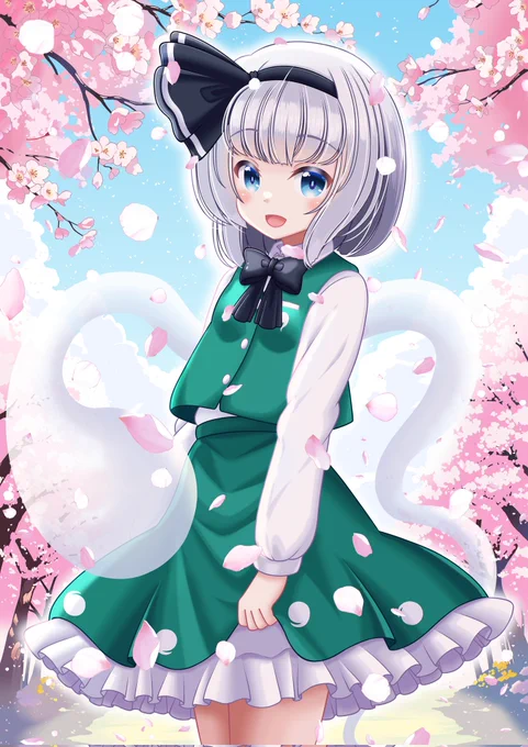 明日は3月4日で妖夢の日なので、毎年描いているイラストを再掲
