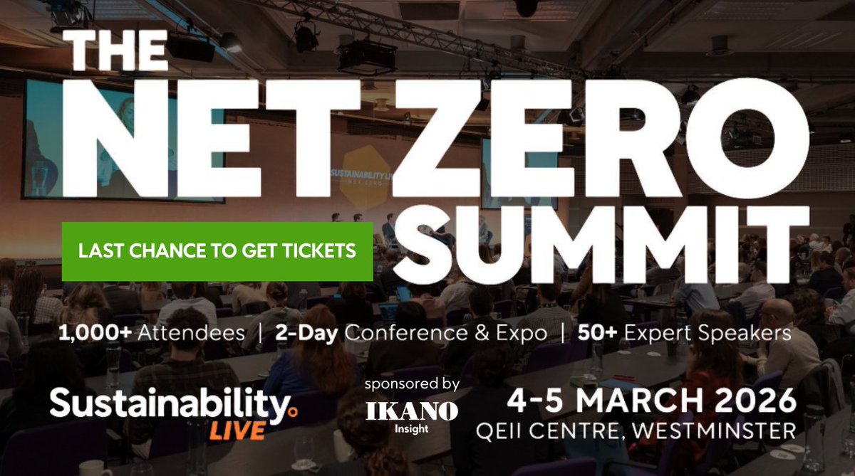 IkanoInsight's tweet photo. 🌍 Final call: Sustainability LIVE starts tomorrow!

Join 1,000+ execs &amp; 60+ fantastic speakers at London’s QEII Centre for insights, workshops &amp; networking.

And get 30% off tickets with code NZSPONSOR30🎟️ Register here: https://t.co/4ccXE8wneZ

#SUSLive #Sustainability #NetZero https://t.co/MyzQQQoQZd