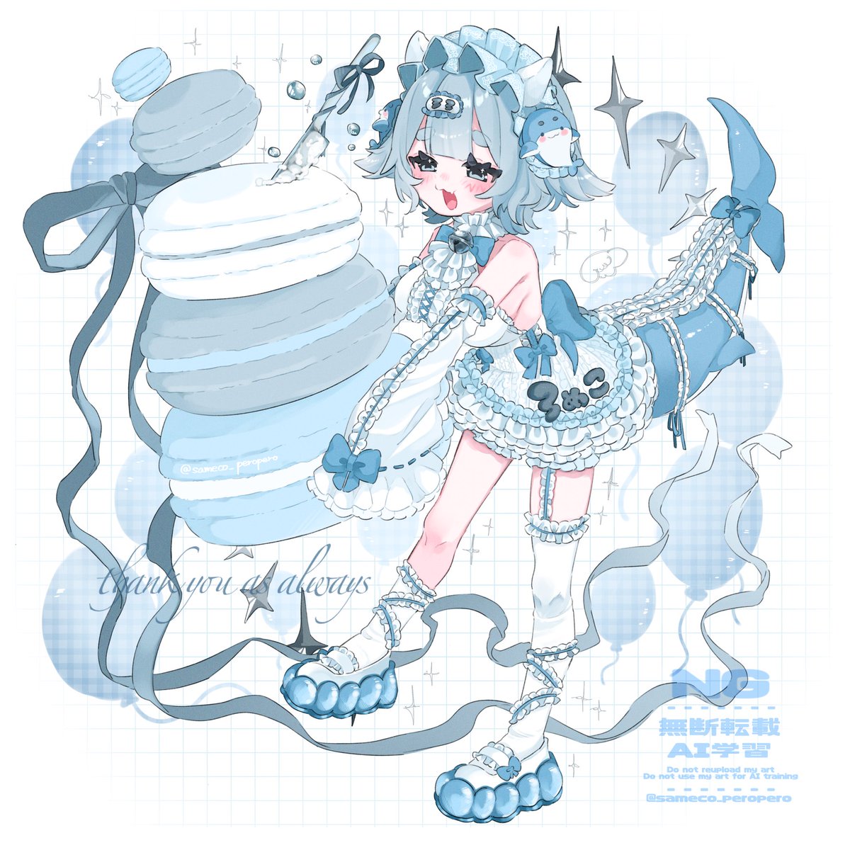 sameco_peropero's tweet photo. 🩵水色×フリル🩵

 #oc  #illumination  #創作 https://t.co/mOtnlPryJV