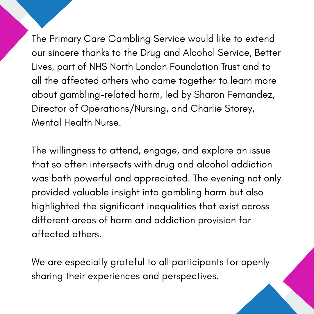 NHS Primary Care Gambling Service tweet media
