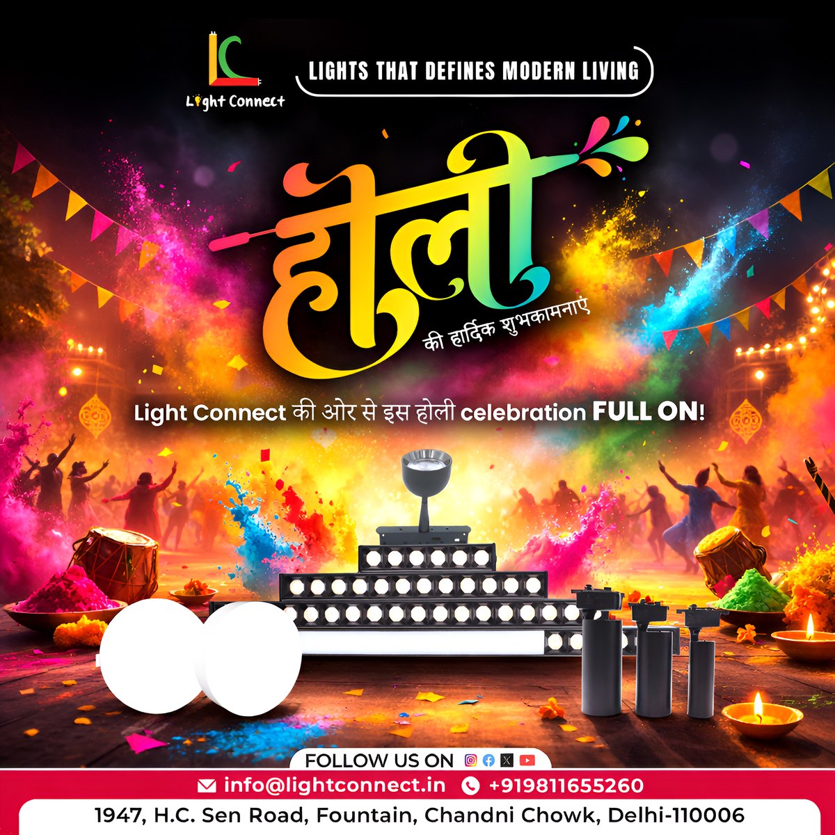 LightConne95231's tweet image. Light Connect ki taraf se Holi celebration FULL ON! 🎨🔥

Roshni bhi powerful, celebration bhi colorful! 💡🌈
Happy Holi! ✨
#HappyHoli #LightConnect #HoliFullOn #FestivalOfColors
