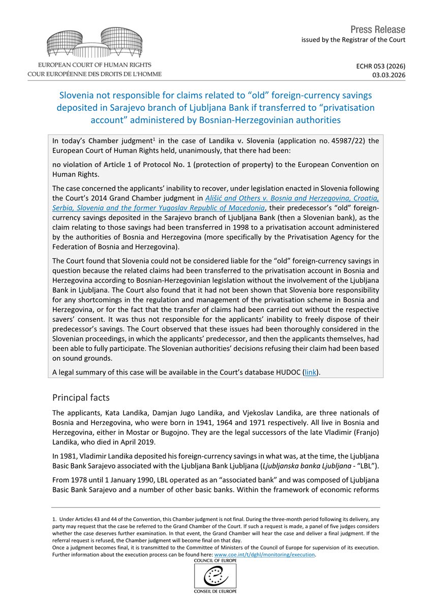ECHR CEDH tweet media