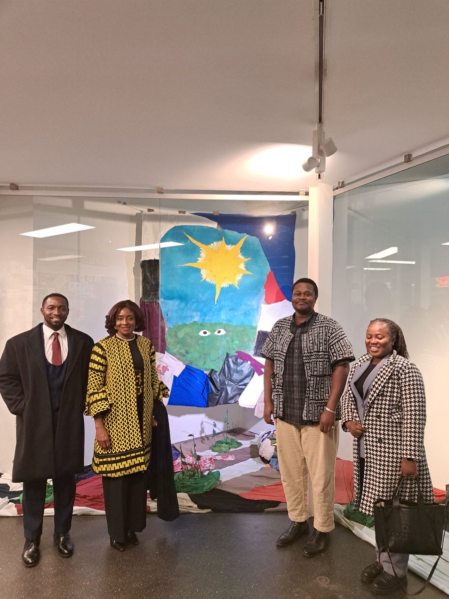 matildaalomatu's tweet photo. A PROUD MOMENT FOR GHANAIAN CREATIVITY ON THE GLOBAL STAGE! 🌍🇬🇭
It was an absolute honour to attend the opening of After Fashion, Life!, the powerful installation by our talented MQ Artist-in-Residence, Edwin Adokwei Boye, at theMuseumsQuartier, Wien on 11th February, 2026.
Edwin, a self-taught visual artist from Accra, masterfully transforms discarded garments collected from Kantamanto Market in Accra and the streets of Vienna into an artificial ecosystem that confronts the devastating impacts of fast fashion and "waste colonialism" on the Global South. His Afro-Surrealist vision dialogues beautifully with Anita Fuchs’ Versuchsfeld1 wildflower meadow and the MQ Goes Green sustainability efforts, turning textile waste into a stark reminder of overproduction, pollution, and the urgent need for ecological justice.
A heartfelt thank you to Edwin for the warm welcome and inspiring conversation, which challenges us to rethink that after fashion, life must find a way: sustainably and equitably.Your residency here strengthens the cultural bonds between Ghana and Austria.

The installation remains on view until 25th March, 2026, in the MQ Schauraum Anita Fuchs ,free admission! If you're in Vienna, don't miss this thought-provoking piece.
Grateful for platforms like @mqwien that amplify African voices and urgent stories.
#AfterFashionLife #GhanaianArt #ArtAndEcology #MQWien #Sustainability #AfroSurrealism #TextileWaste #CulturalExchange #ViennaArt