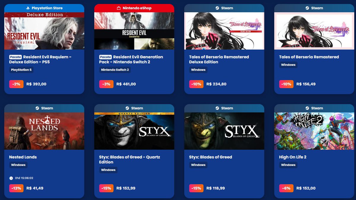 🚨 Perdeu a última promo? 👀

👉 tinyurl.com/Site-Nuuvem

Se liga: HOJE a <a href="/nuuvem/">Nuuvem.com</a> vai fazer um dia especial de ofertas 🔥

E já tem desconto rolando antes mesmo da promoção começar 😬💸

🔥Pré Venda com descontos INSANOS - Todo o site em até 6x sem Juros 💳