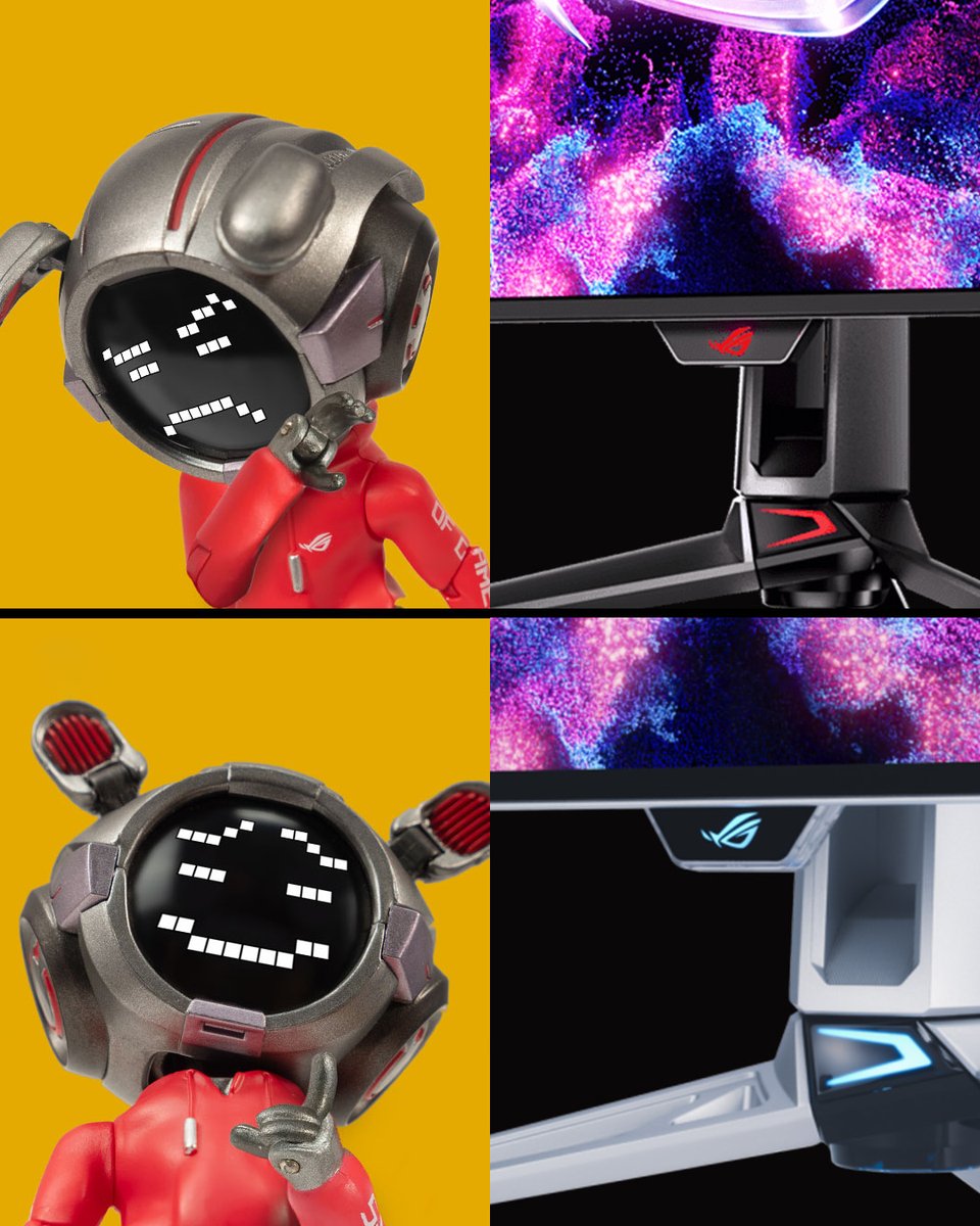 asusrogde's tweet image. Checkt ihr? 😏
Schreibt in die Kommentare, ob eure Monitore ein rotes oder ein blaues ROG Logo haben. 🖥️

#GamerLife #GamingFun #GamingMonitor #Meme