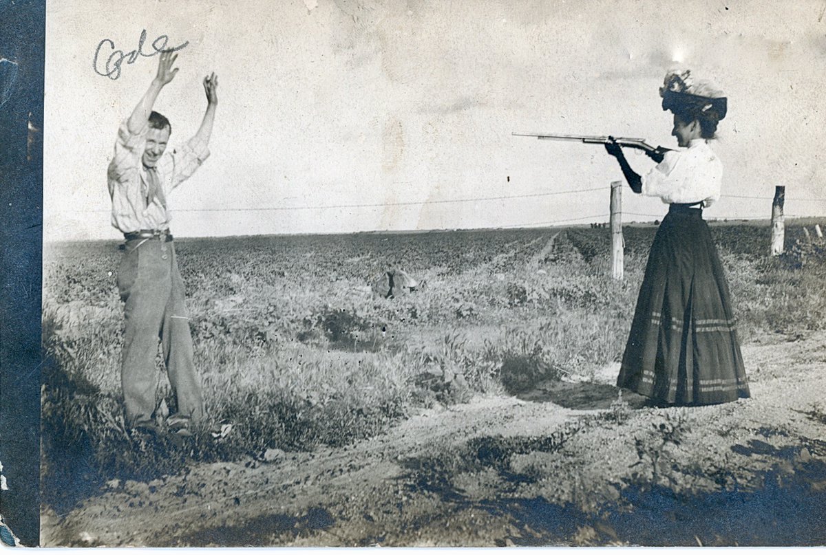 RL42059377's tweet photo. Uncle Ode &amp; future wife, Idaho, 1908. https://t.co/ihu2evANR6
