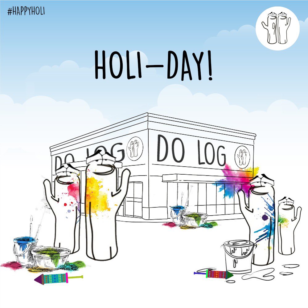 DoLogOfficial's tweet photo. Wishing you a log-ical amount of fun this Holi!

#dolog #dologekkahani #topical #topicalspot #happyholi

[Do Log, Agency, Agency life, Holi, Happy Holi, Colours] https://t.co/ndbJo1lOFJ