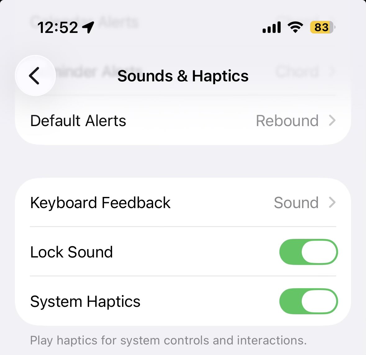cappe_97's tweet photo. @aydahnizzy @lochieaxon Found it! System haptics was disabled https://t.co/hoNe1QViWF