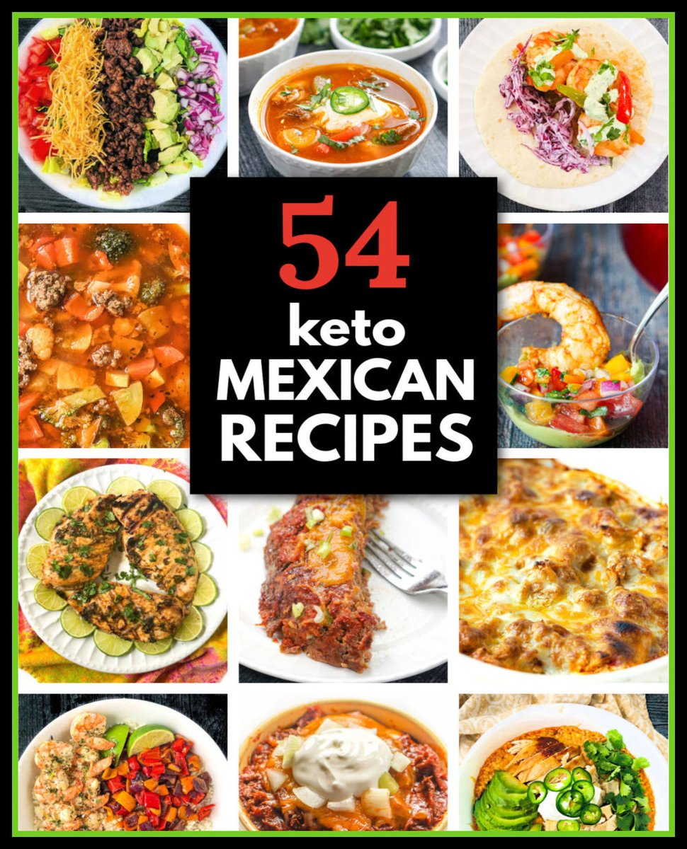 54 Low Carb Mexican Recipes - soup, salad, nacho, casseroles mylifecookbook.com/low-carb-mexic… via <a href="/mylifecookbook/">Denise Z Wright</a> #keto
#lowcarb #recipes