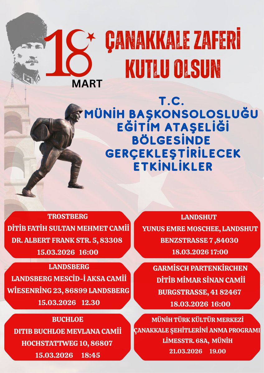 T.C. Münih Başkonsolosluğu Eğitim Ataşeliği 🇹🇷 tweet media