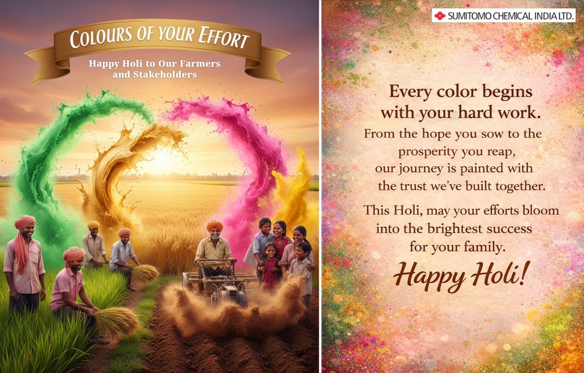 sumichemindia's tweet photo. Celebrating the Colours of your Efforts - Happy Holi! https://t.co/ykt6g74gd1
