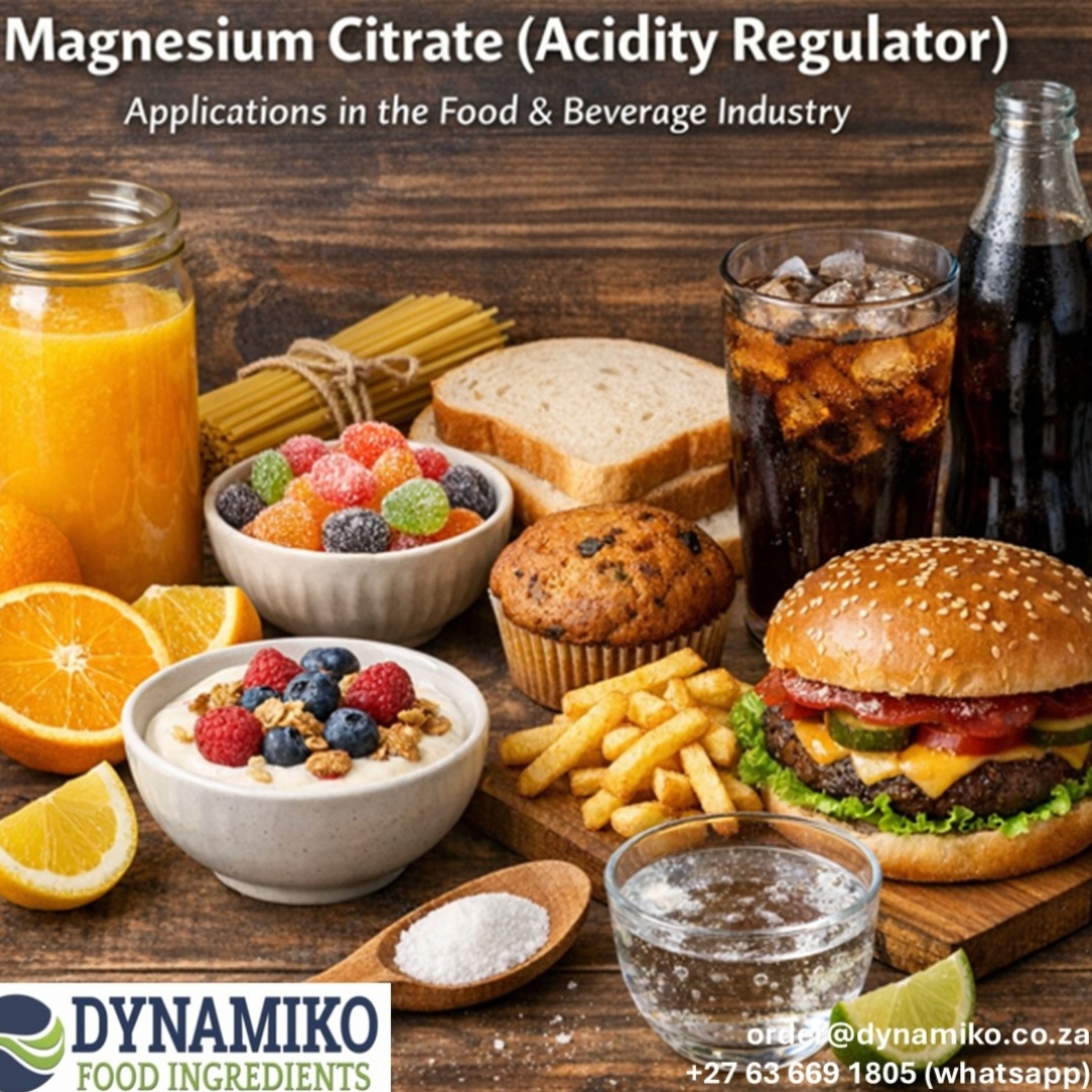 DynamikoFoodIng's tweet image. MAGNESIUM CITRATE: A versatile ingredient that’s more than just a magnesium boost. It’s a magnesium salt of citric acid that also serves as an acidity regulator in foods and beverages, helping balance pH and stabilise flavours and texture.

#MagnesiumCitrate #AcidityRegulator
