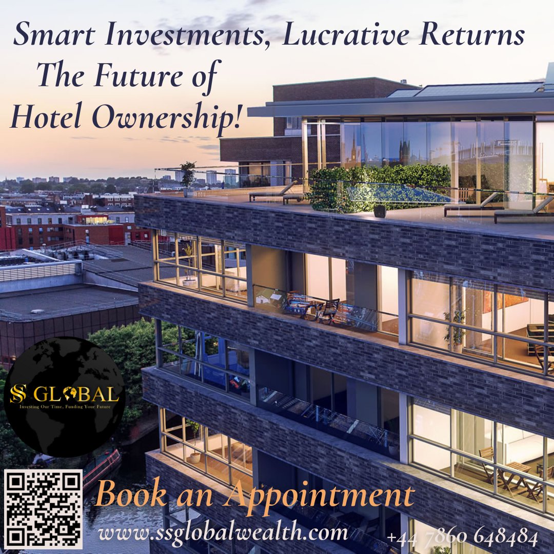 SSGLOBALWEALTH's tweet photo. Smart Investments, Lucrative Returns. Welcome to the future of hotel ownership! At SS Global, we connect you with prime real estate opportunities that deliver real value — luxury living and long-term returns. 📈 Ready to elevate your portfolio? 📷 Book your appointment now https://t.co/3TgrYNUrXC