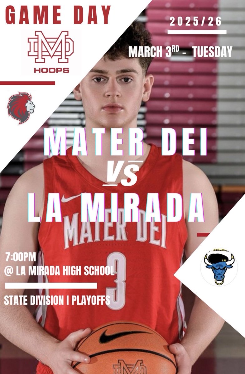 MaterDeiHoops's tweet photo. GAME DAY 🦁🏀 https://t.co/B4FPQhRASq