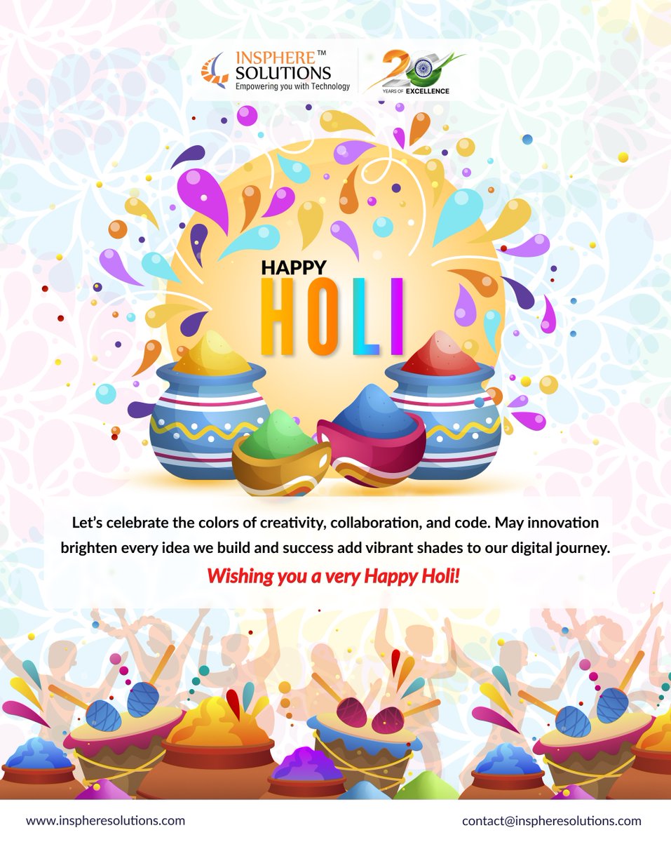 InsphereSoln's tweet photo. 🌸🎨 Happy Holi! 🎨🌸

Holi is not just a festival of colors it is a celebration of togetherness, fresh beginnings, and shared joy.

From  childhood memories of gulal and laughter to gathering with friends and  family, Holi reminds us that life is brighter when we celebrate it https://t.co/bl80UR1jDb