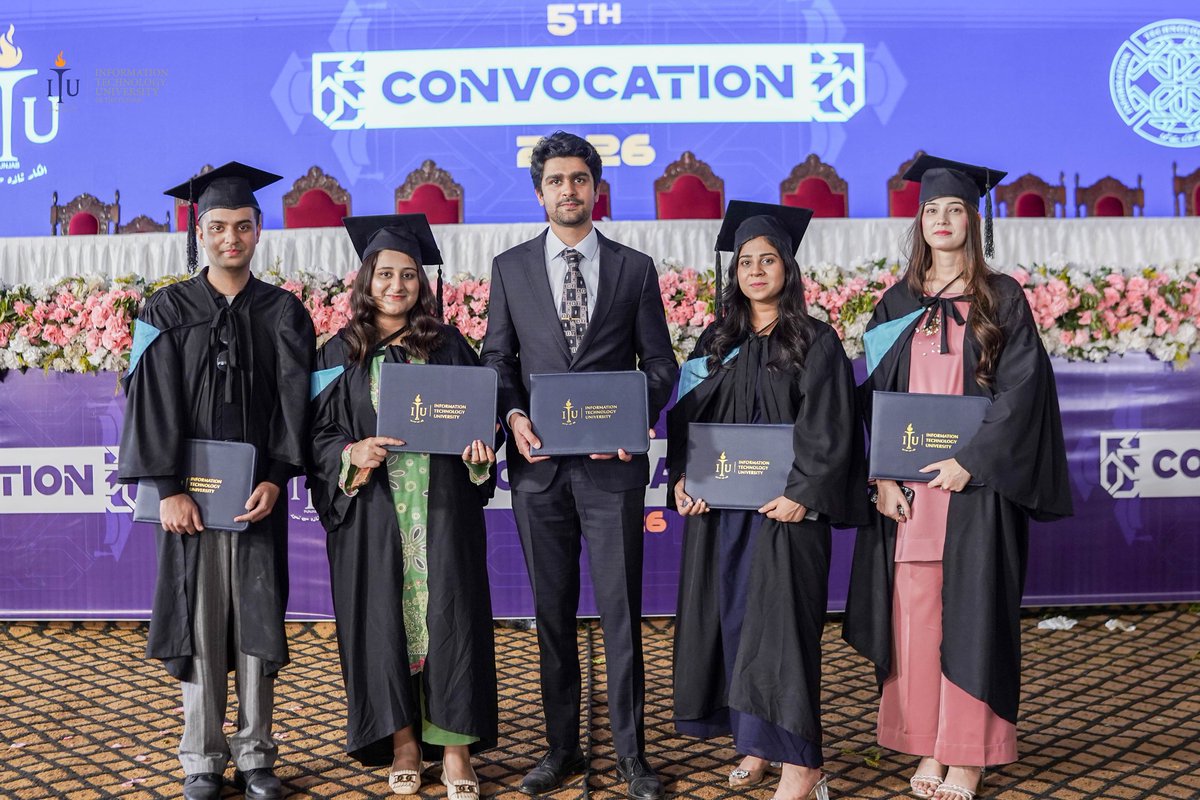 ITUPunjab's tweet image. ITU Lahore proudly celebrated its 5th Convocation on 15 Feb 2026 at Main Campus, Barki Road – a true milestone of excellence &amp;amp; innovation! Honored 528 graduates across 12 programs: 367 BS, 147 MS, 14 PhD scholars + 14 Gold Medals for top achievers! #ITULahore #Convocation2026