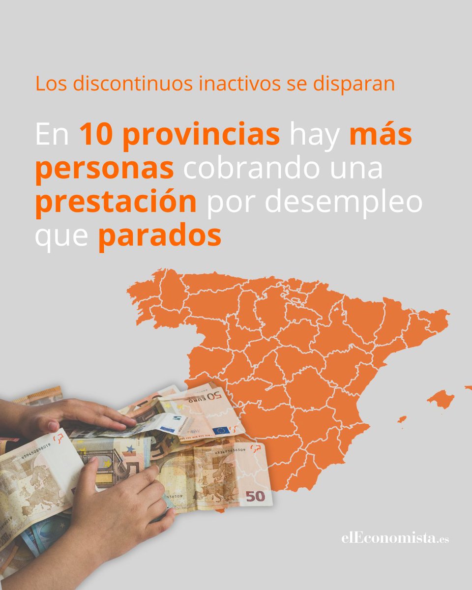 elEconomistaes's tweet photo. 📊 Hay más personas cobrando prestación que parados registrados con derecho a ella
🏖️ La clave está en los fijos discontinuos: en temporada baja pasan a cobrar prestación pero no computan como parados.
Puedes consultar los datos en el enlace: https://t.co/mN20mBfDWl https://t.co/uQhPNtPgfC