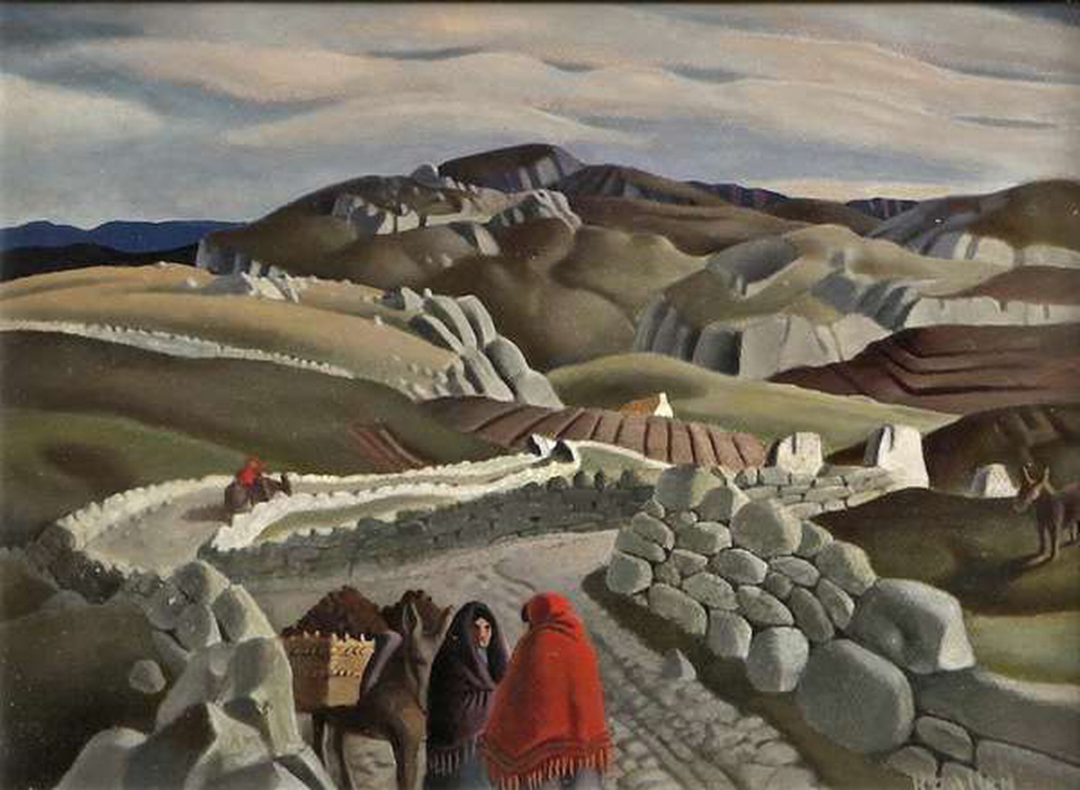 AlastairWright's tweet photo. "The Bog Road" by Harry Epworth Allen, one of his many Irish paintings. https://t.co/HuI9woOuiA