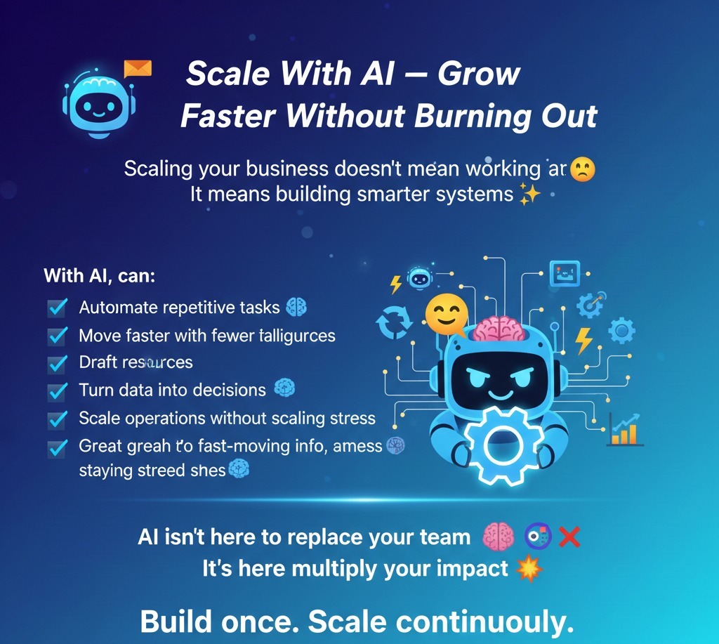 thevootech's tweet photo. 🚀🤖 Scale With AI — Grow Faster Without Burning Out
Scaling your business doesn’t mean working longer hours 😮‍💨🚀
-
-
-
-
-
#vootech #scalewithai #aigrowth #aiautomation #futureofwork https://t.co/SmO6HMWLEi