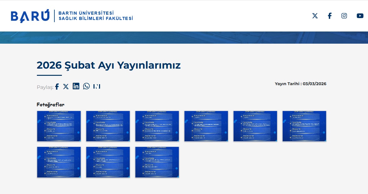 bartinsaglik's tweet photo. Şubat ayı yayınlarımız 👇

https://t.co/a4gEo9uABW

@basselcuk86 
@profdraakkaya https://t.co/VIXmM5nb0g