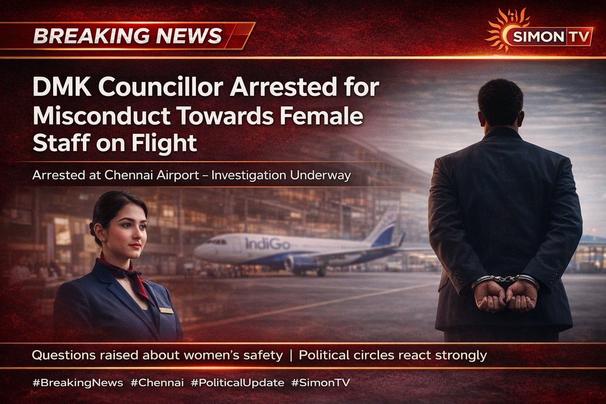 Smileysiva97's tweet photo. Breaking news: DMK Councillor Arrested at Chennai Airport
#simontv #NewsUpdate #chennaiairport #DMKFailsTN