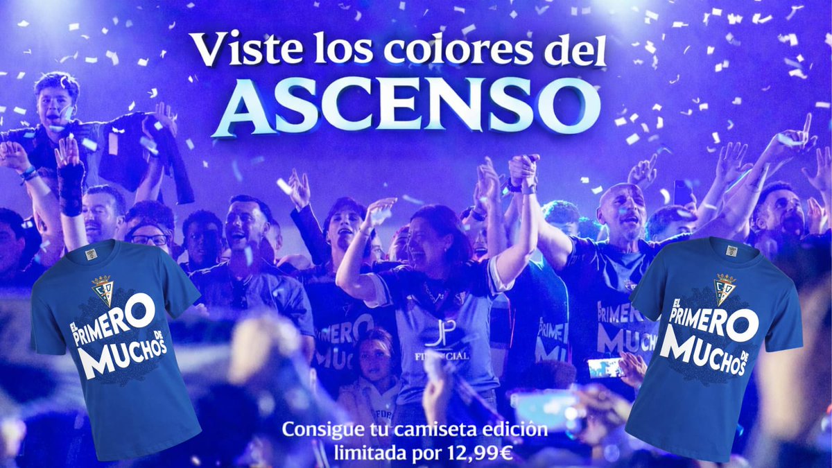 🏆 ¡Viste los colores del ascenso! 

💙 ¡Consigue la camiseta de 𝑬𝒍 𝑷𝒓𝒊𝒎𝒆𝒓𝒐 𝒅𝒆 𝒎𝒖𝒄𝒉𝒐𝒔 en la #TiendaCDSF! 

#CDSanFernando1940