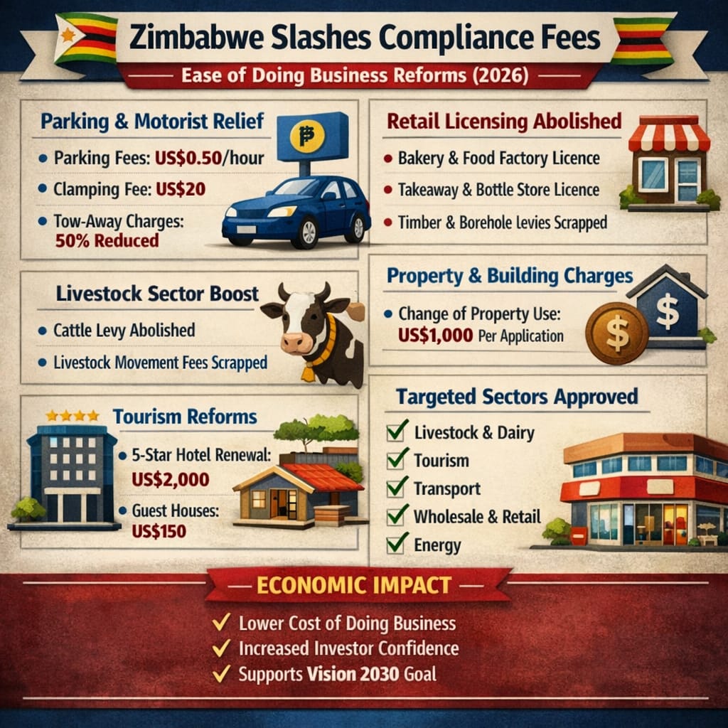 I applaud the administration of President <a href="/edmnangagwa/">President of Zimbabwe</a> for these ease of doing business reforms.#IncreasedInvestorConfidence.